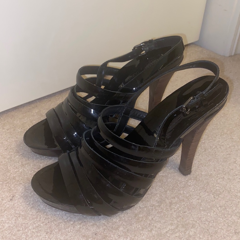 3 inch Black strappy heels